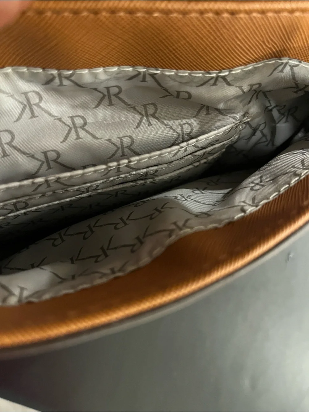 Tan Crossbody Bag with Gold Accent